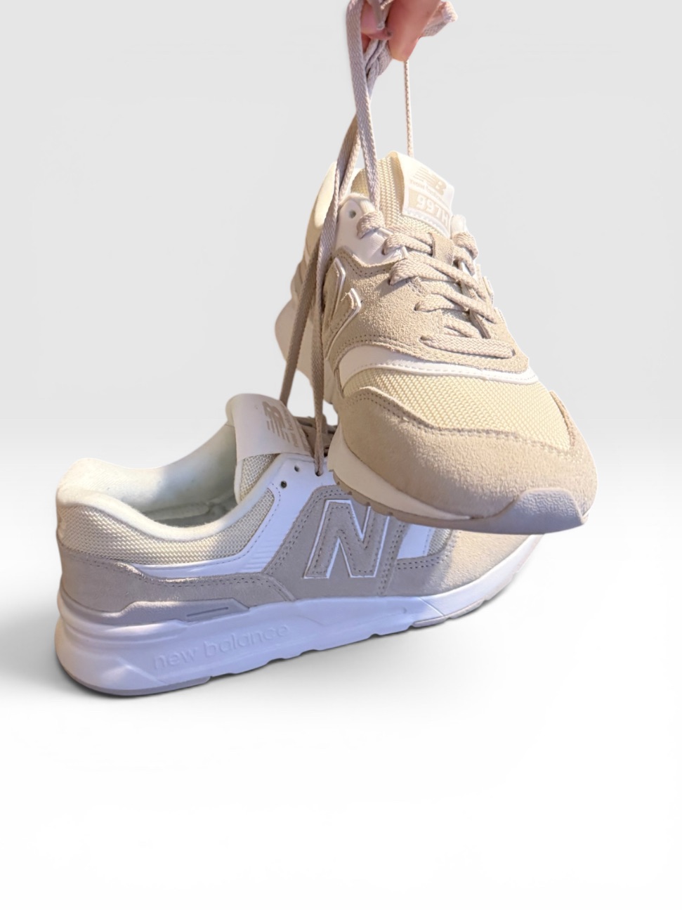 New Balance Cream & White Retro Runner